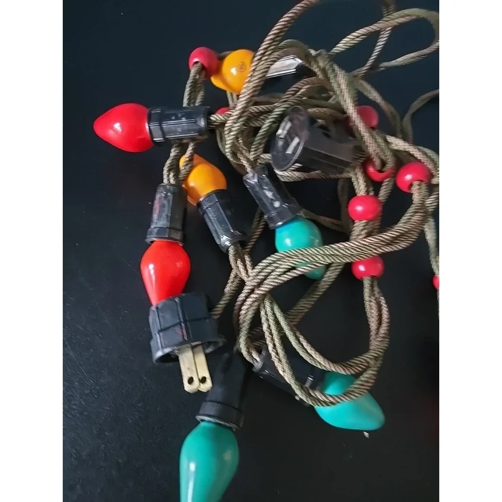 Vintage Noma 2 Strands Christmas Lights Mazda Lamps‎